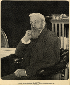 104624 Portret van mr. E. Fokker, geboren 1849, voorzitter van de Centrale Raad van Beroep te Utrecht (1903-1914), ...